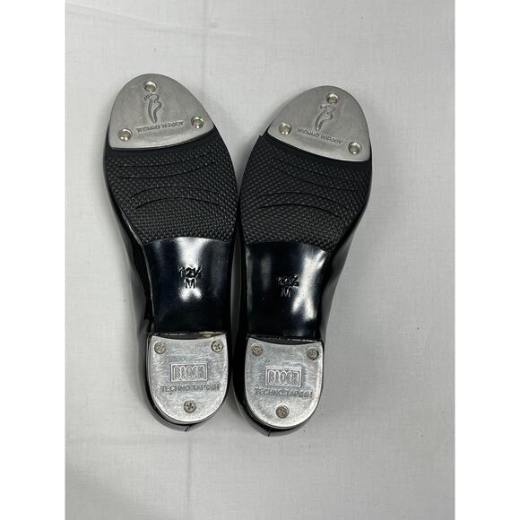 Bloch Girls Black Tap Shoes Size 12.5M Techno Tap 4h Button Strap Dance - Picture 5 of 7